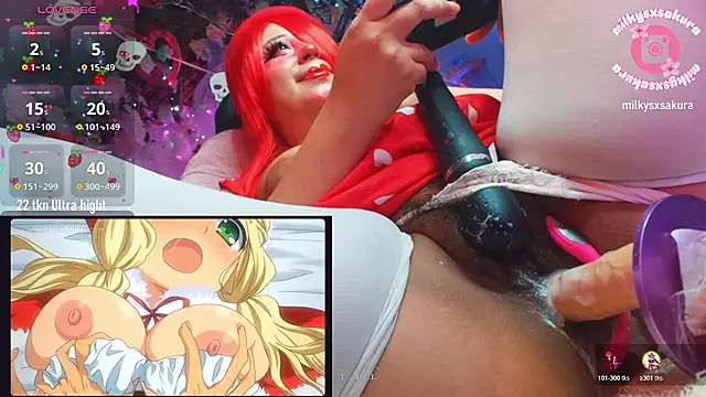 MilkyXSakura - Nipple clamp 20 spanks in boobs 🍓