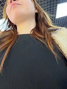 SlavicCandy - show boobs in public clothing store
