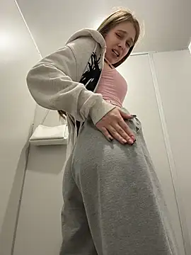 CutieShy - knee-length PANTS+RUB PUSSY on the WC