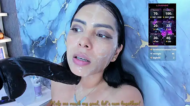 Evelinn_belen - cover face with saliva