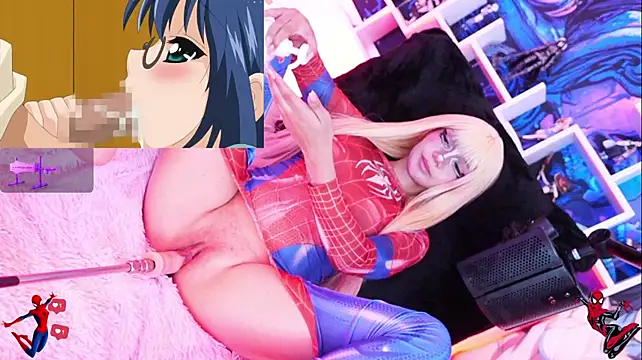 Jinx-- - play fingers on Spider pussy doggy style