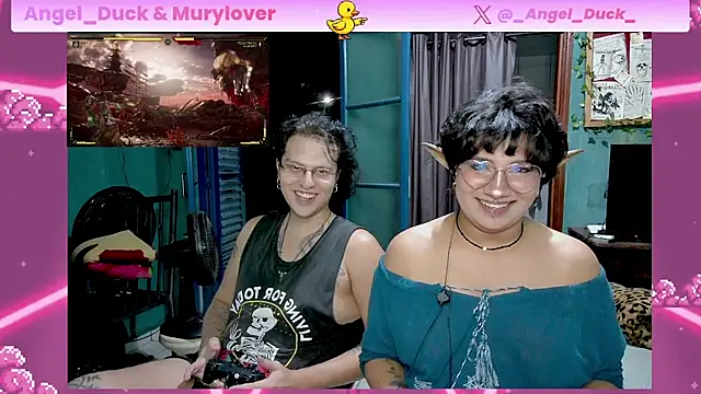 Angel_Duck - Vibrador exterm + dildo pequeno 2 min