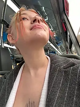 TimesSquare_ - fingers in pussy on train of people😍