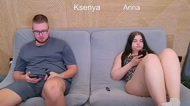 Ksenny - threesome sex + creampie
