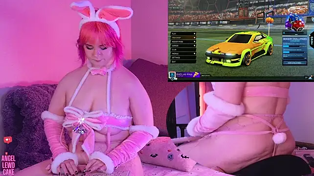Angel-Lewd-Cake - Fuck machine🩷Doggy position on floor