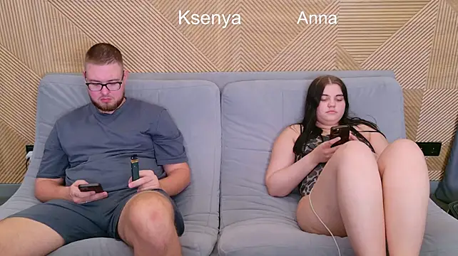 Ksenny - threesome sex + creampie