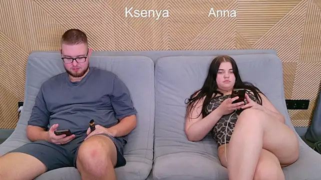 Ksenny - threesome sex + creampie