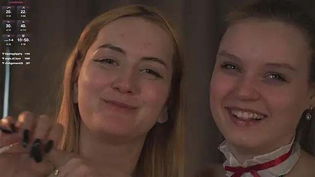 MandaReh - Luna and Lana drool on their boobies