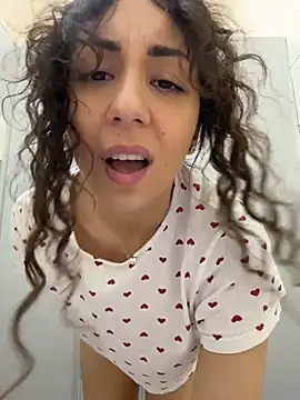 Choco__latte - a wet trail of pussy on the wall IN M WC