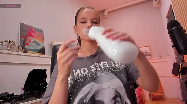 AdalynGlows - fake sperm on boobs