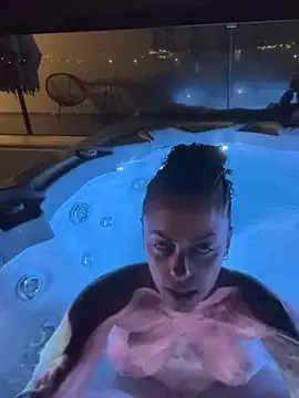 SweetPetiteNoir - Sit on the pool edge and bounce Boobs 😈