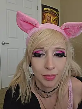 AmethystFoxx - Piggy tail plug & fuck pussy