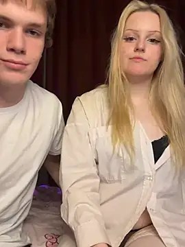 SensualTeenCouple - A passionate French kiss