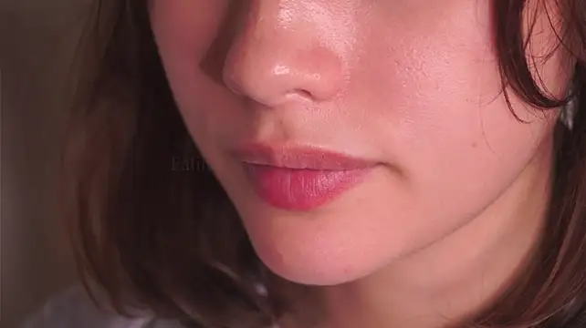 SherryBoone - gently run your fingers over your lips