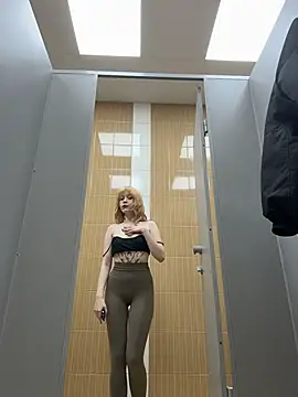 _Little_Ginger - Saliva on my naked boobs open door