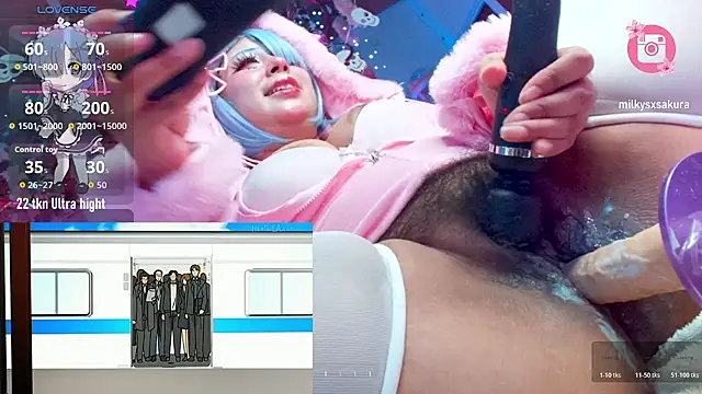 MilkyXSakura - Nipple clamps + cream in boobs 🌸