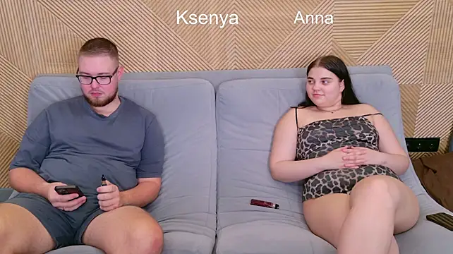Ksenny - threesome sex + creampie