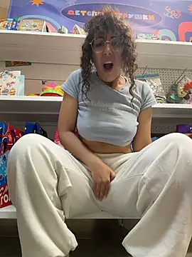 Choco__latte - Ahegao + drooling over tits in store