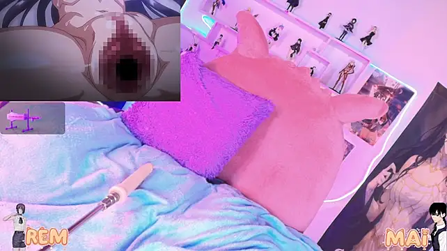 Mai-- - masturbation on Rei with breasts😈