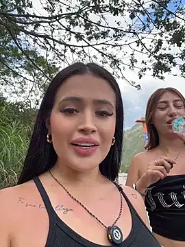 Sara_fun - Two girls naked in car shh risky public