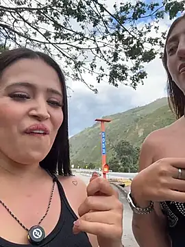 Sara_fun - Two girls naked in car shh risky public