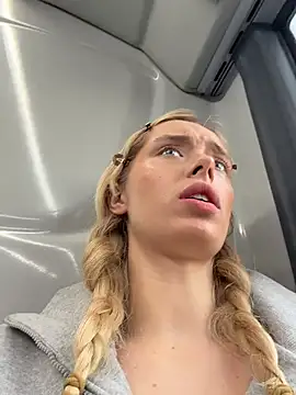 PollyLolly - massage boobs on bra ON THE BUS