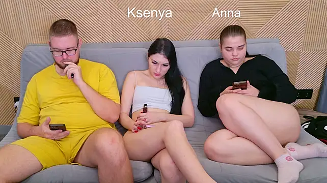 Ksenny - threesome sex + creampie