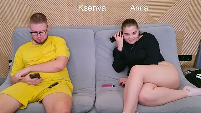Ksenny - threesome sex + creampie