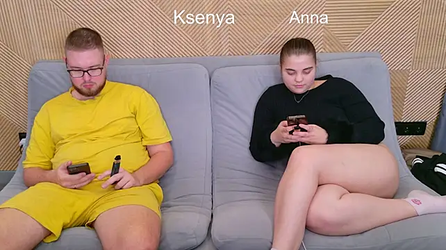 Ksenny - threesome sex + creampie