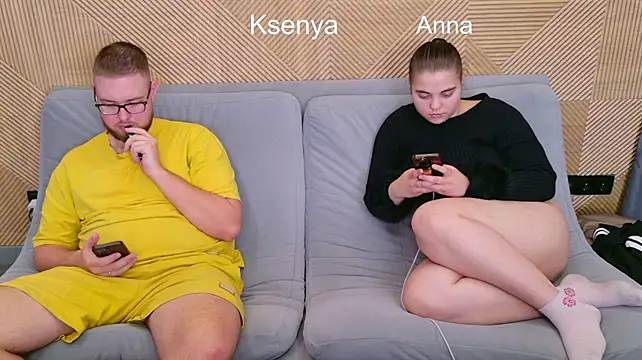 Ksenny - threesome sex + creampie