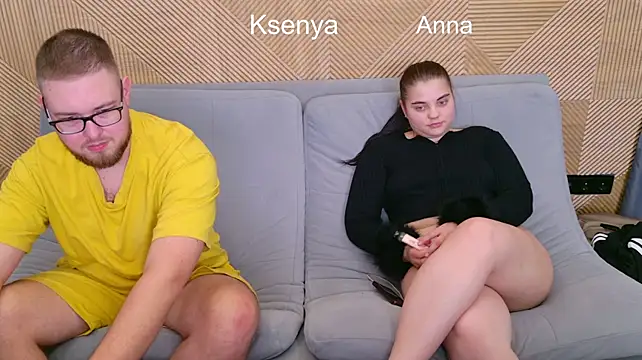 Ksenny - threesome sex + creampie