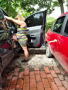 Hotandfierylatinos2023 - fucking a dildo against the car door