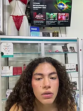 Ariferrero - completely naked in the store + oil