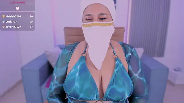 Thalia_hala - drops saliva on breasts