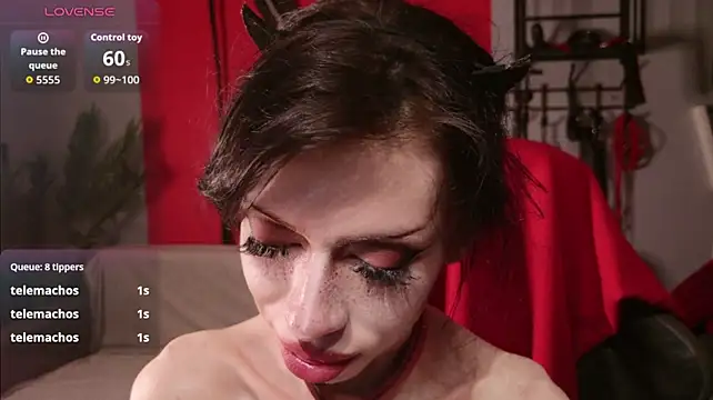 Devvilss_toy - 2 dildo in throat