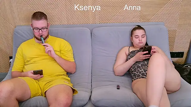 Ksenny - threesome sex + creampie