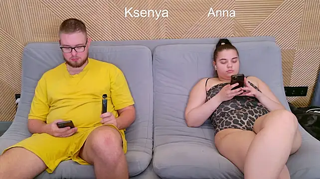 Ksenny - threesome sex + creampie