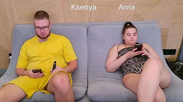 Ksenny - threesome sex + creampie