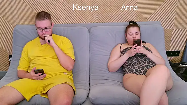 Ksenny - threesome sex + creampie