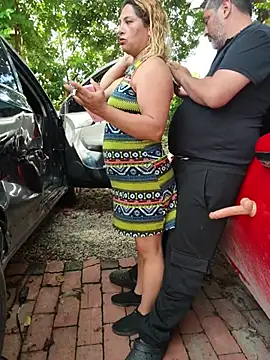 Hotandfierylatinos2023 - fucking a dildo against the car door