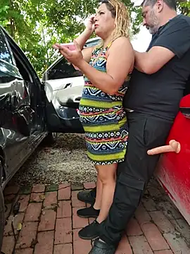 Hotandfierylatinos2023 - fucking a dildo against the car door