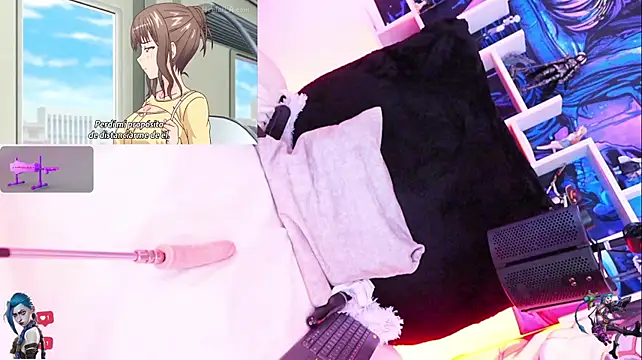 Jinx-- - play fingers on Jinx pussy doggy style😈