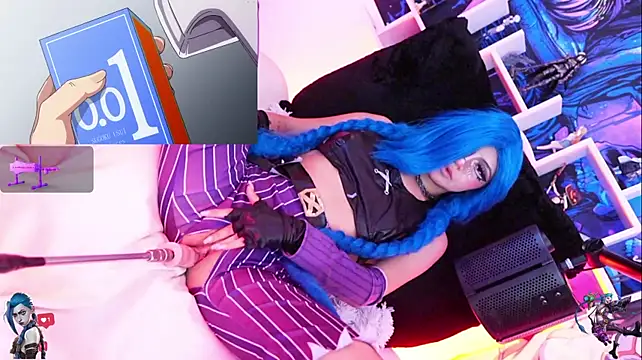 Jinx-- - play fingers on Jinx pussy doggy style😈
