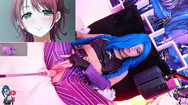Jinx-- - oil on Jinx's tits 👉👈😈