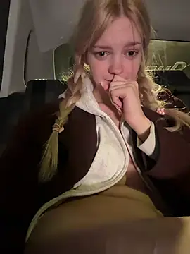 Elsawhere - show naked pussylips behind driver🍓💦