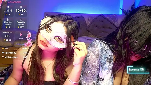 Two_Baddies - oil on full nude body both girls