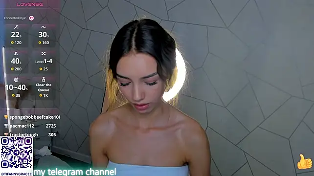Tiffany-Grace - take off student's top