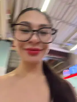 Aria51 - walking with bare boobs in MALL