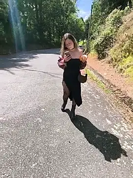 VALELUXX - Show tits on the road 🔥😈🎃