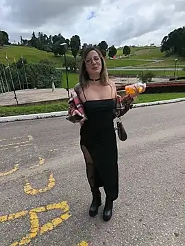VALELUXX - Show tits on the road 🔥😈🎃